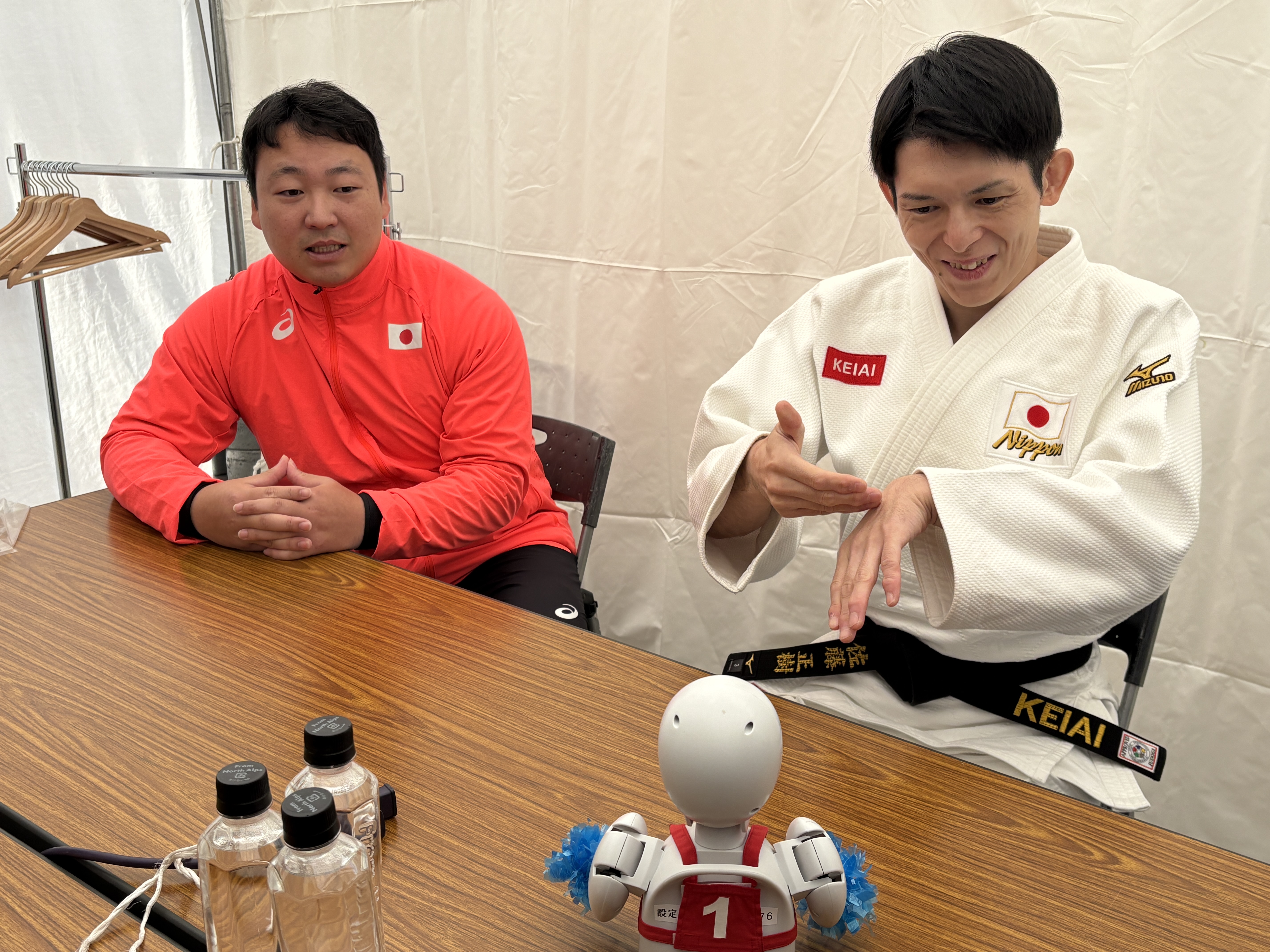 佐藤正樹選手との交流の様子